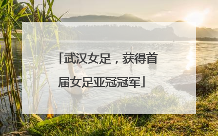 武汉女足，获得首届女足亚冠冠军